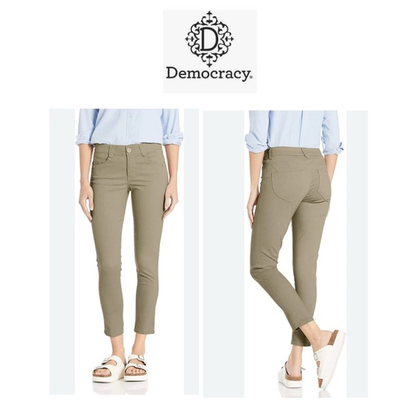 Democracy AB Technology Olive Ankle Skimmer Pants 8 - Picture 1 of 11